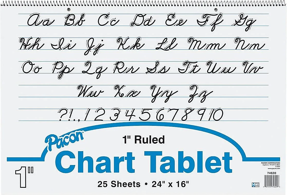 Pacon® Chart Pad, 24" x 32", 2-Hole Top Punched, 1" Ruled, 70 Sheets