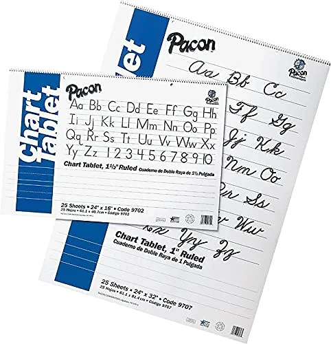 Pacon® Chart Pad, 24" x 32", 2-Hole Top Punched, 1" Ruled, 70 Sheets
