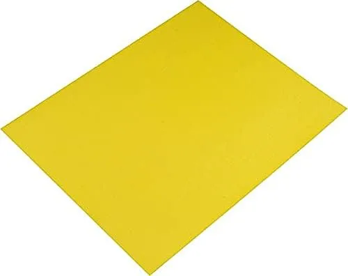 Pacon Peacock 100% Recycled Railroad Board, 22in x 28in, 4-Ply, Lemon Yellow, Carton Of 25 Sheets