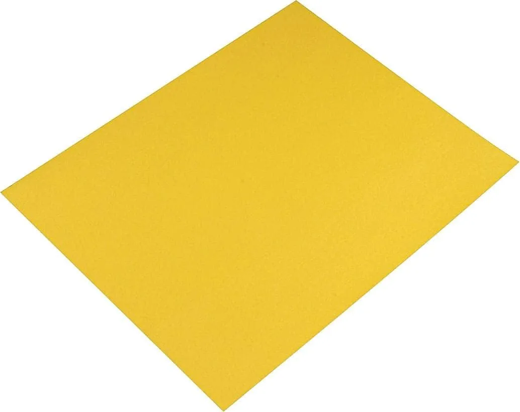 Pacon Peacock 100% Recycled Railroad Board, 22in x 28in, 4-Ply, Lemon Yellow, Carton Of 25 Sheets