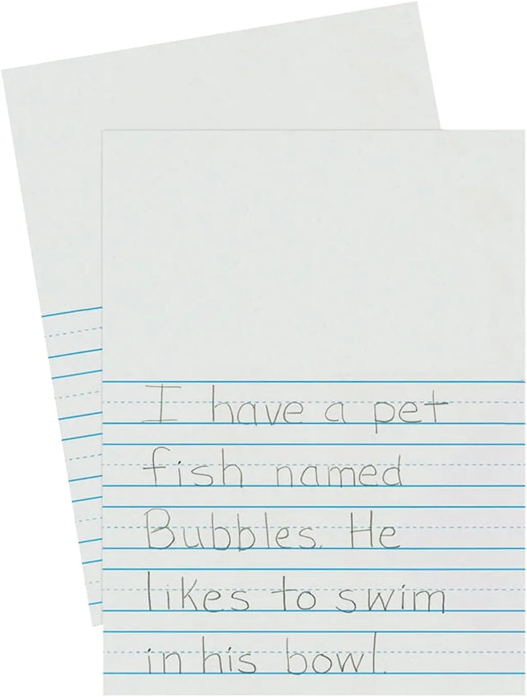 Pacon Newsprint Handwriting Paper, Picture Story, Ruled Short, 9" x 12", 500 Sheets, 3 Packs