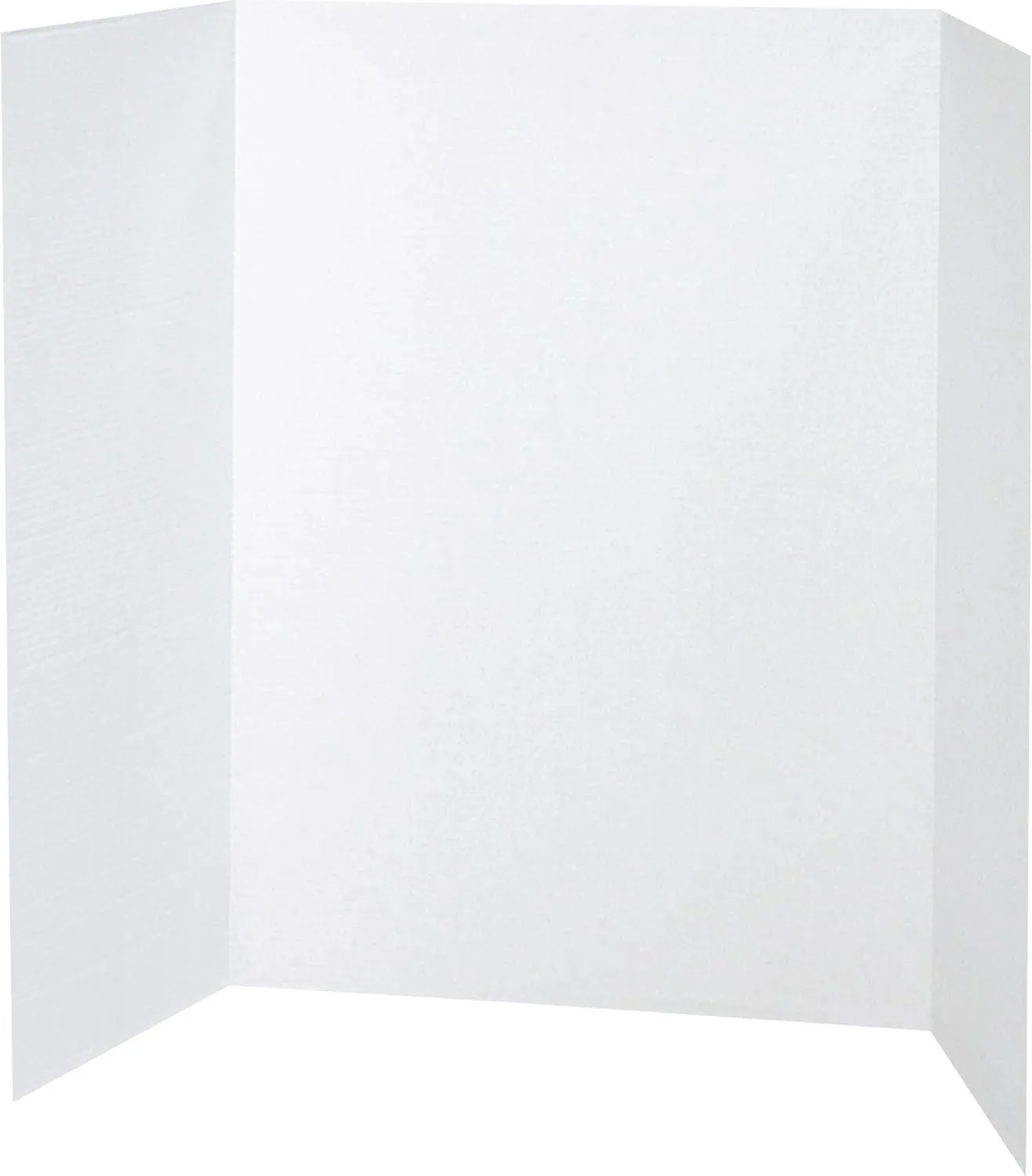 Pacon 80% Recycled Single-Walled Tri-Fold Presentation Boards, 40in x 28in, White, Carton of 8