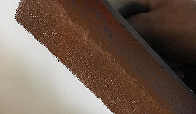 Burete de curatat FABER, MARRONE PAD 25x15x2, pentru curatare grea, structura mai abraziva decat GREEN PAD