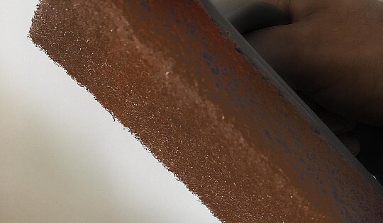 Burete de curatat FABER, MARRONE PAD 25x15x2, pentru curatare grea, structura mai abraziva decat GREEN PAD