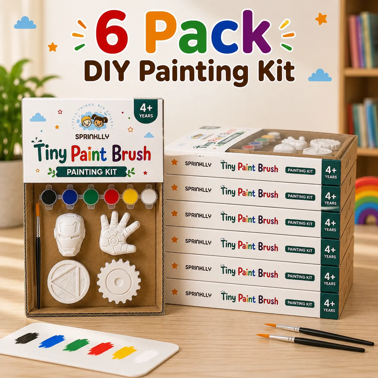 Tiny Paint Brush – Marvel Painting Kit – Pack of 6 Kits