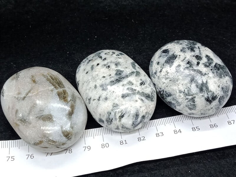 Green Tourmaline Matrix Palmstones (India)