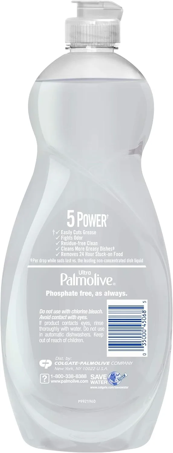 Palmolive Ultra Liquid Dish Soap, Pure and Clear, 32.5 Fl Oz