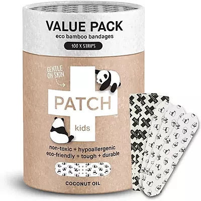 Patch Value Pack - 100 Panda Bamboo Bandages