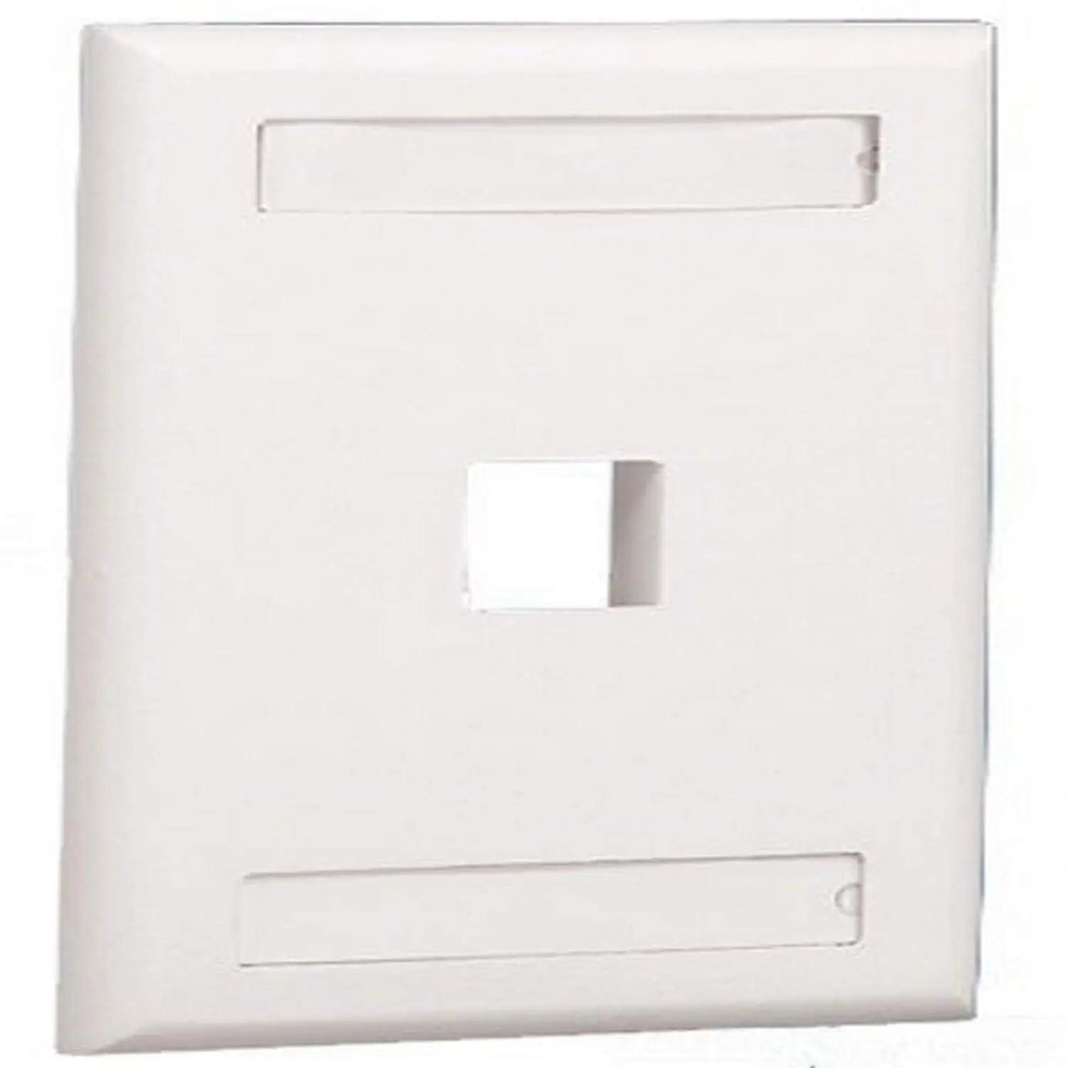 Panduit NK1FWHY 1-Gang 1-Port Faceplate with Label, White