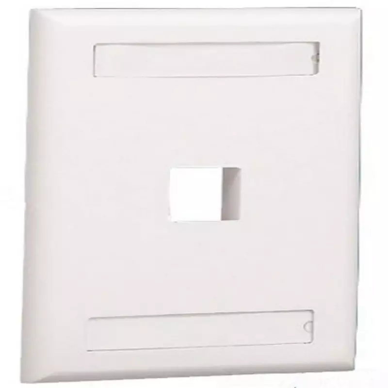 Panduit NK1FWHY 1-Gang 1-Port Faceplate with Label, White