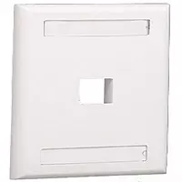 Panduit NK1FWHY 1-Gang 1-Port Faceplate with Label, White