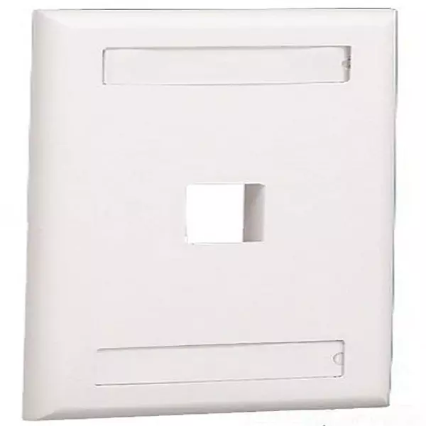 Panduit NK1FWHY 1-Gang 1-Port Faceplate with Label, White