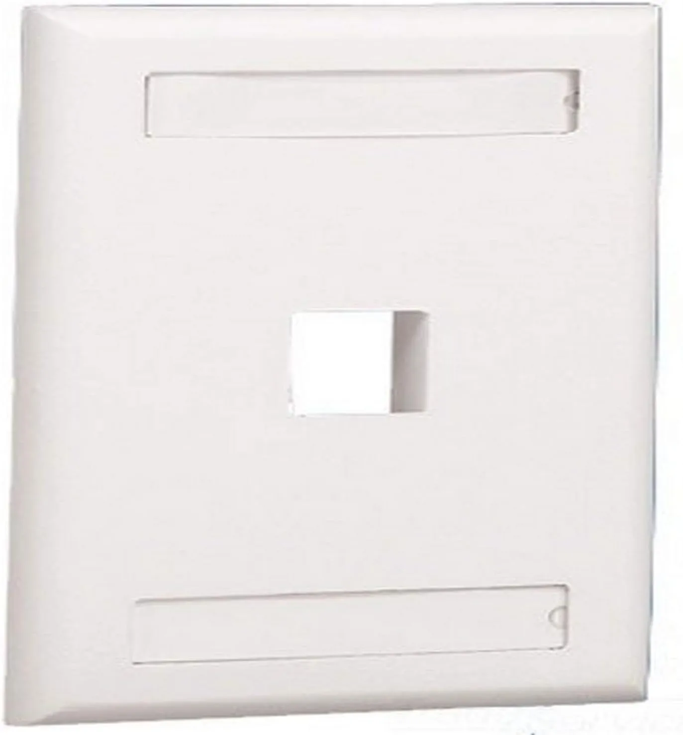 Panduit NK1FWHY 1-Gang 1-Port Faceplate with Label, White