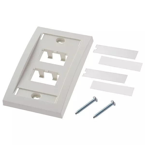 Panduit CFPE4IWY 1-Gang 4-Port Faceplate, Off White