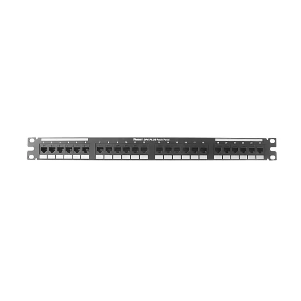 Panduit DP24688TGY Category-6 24-Port Flat Punchdown Patch Panel 1 RU Black