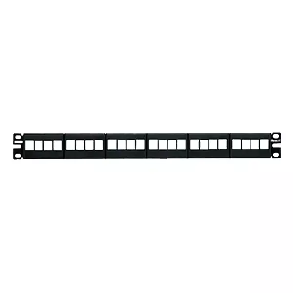 Panduit NKFP24Y Category-6 24-Port Flat Modular Patch Panel, Black