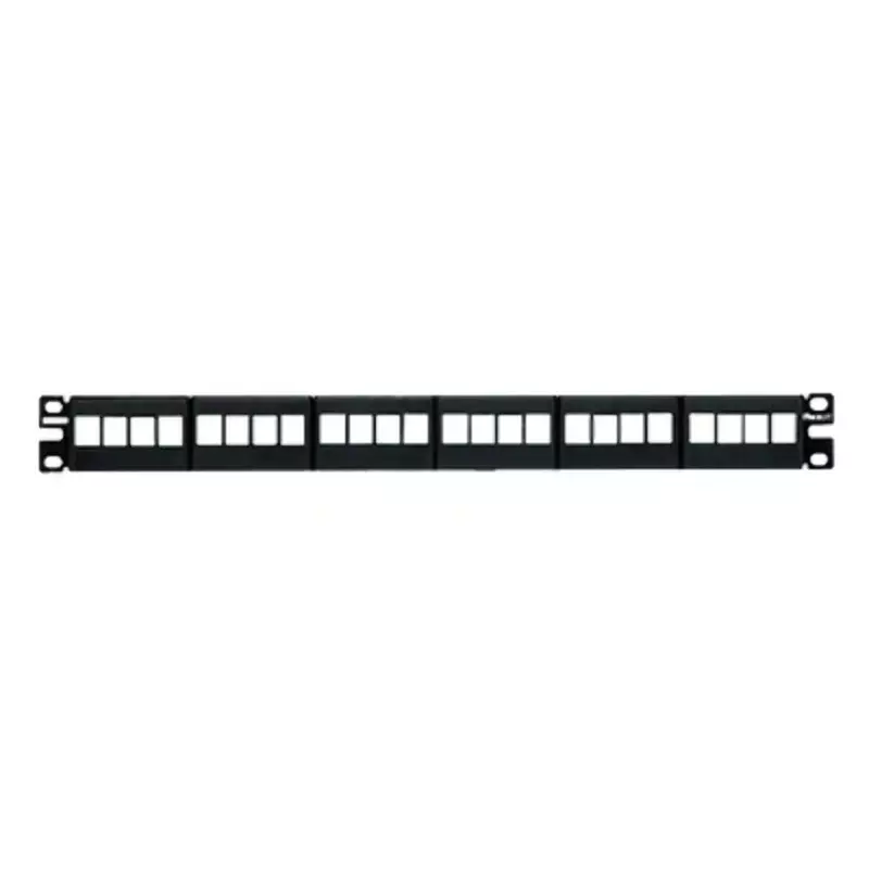 Panduit NKFP24Y Category-6 24-Port Flat Modular Patch Panel, Black