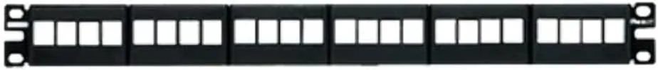 Panduit NKFP24Y Category-6 24-Port Flat Modular Patch Panel, Black