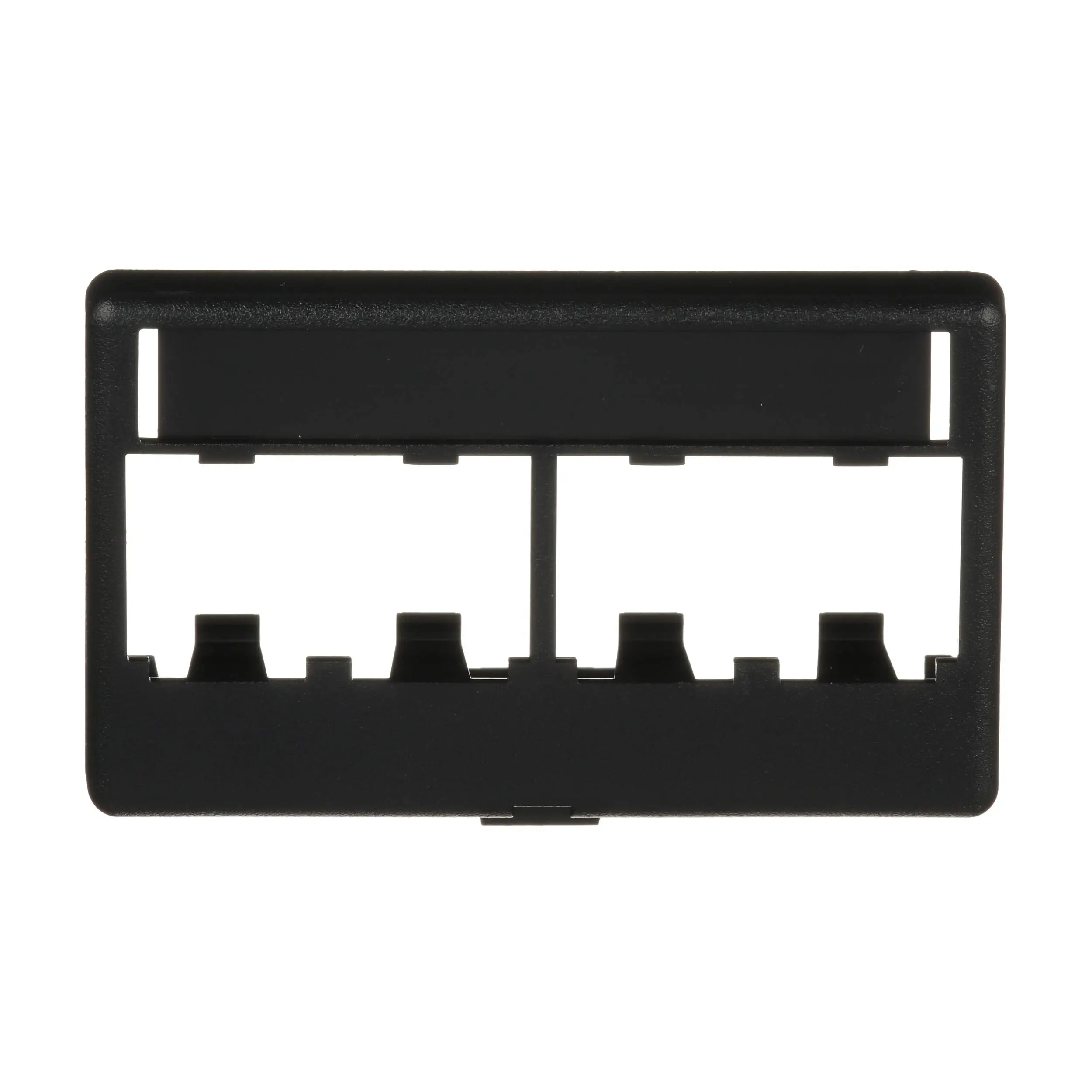 Panduit CFFPL4BL Snap-On 4-Port Modular Furniture Faceplate, Black