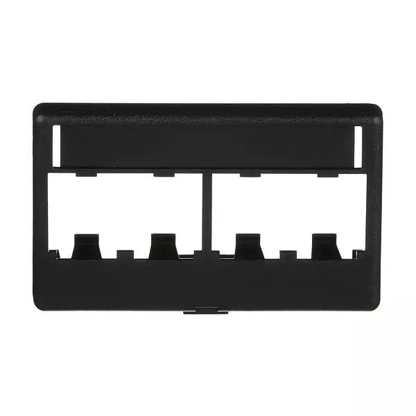 Panduit CFFPL4BL Snap-On 4-Port Modular Furniture Faceplate, Black