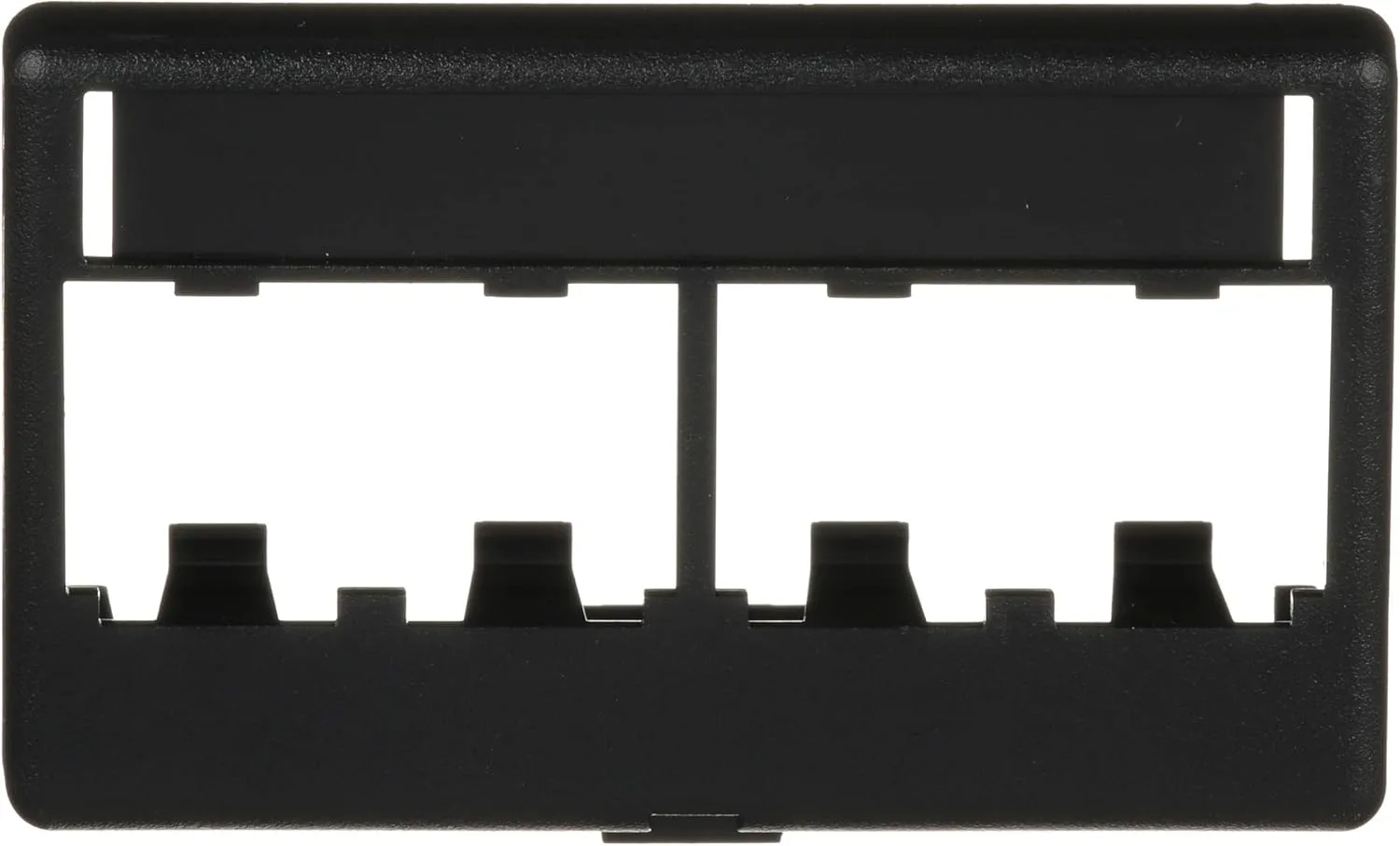 Panduit CFFPL4BL Snap-On 4-Port Modular Furniture Faceplate, Black