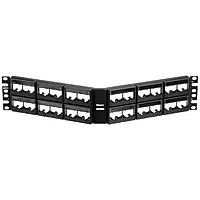 Panduit CPPLA48WBLY Angled 48-Port Patch Panel, Black