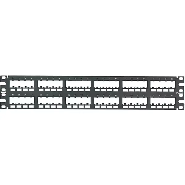 Panduit CPP48FMWBLY 48-Port Flat Flush-Mount Patch Panel, Black