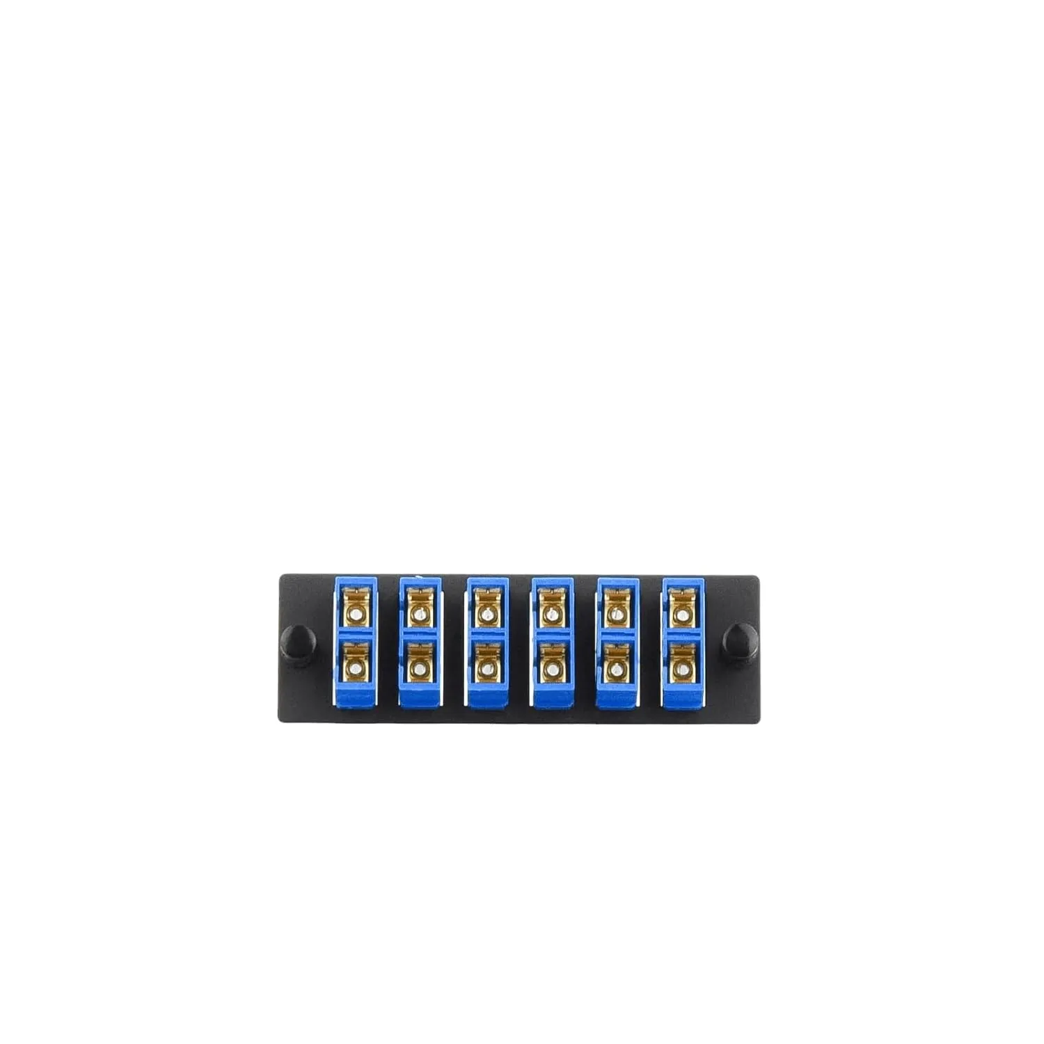 Panduit FAP6WBUDSCZ Single-Mode 6-Port Fiber Adapter Panel with Zirconia Ceramic Split Sleeve, Blue
