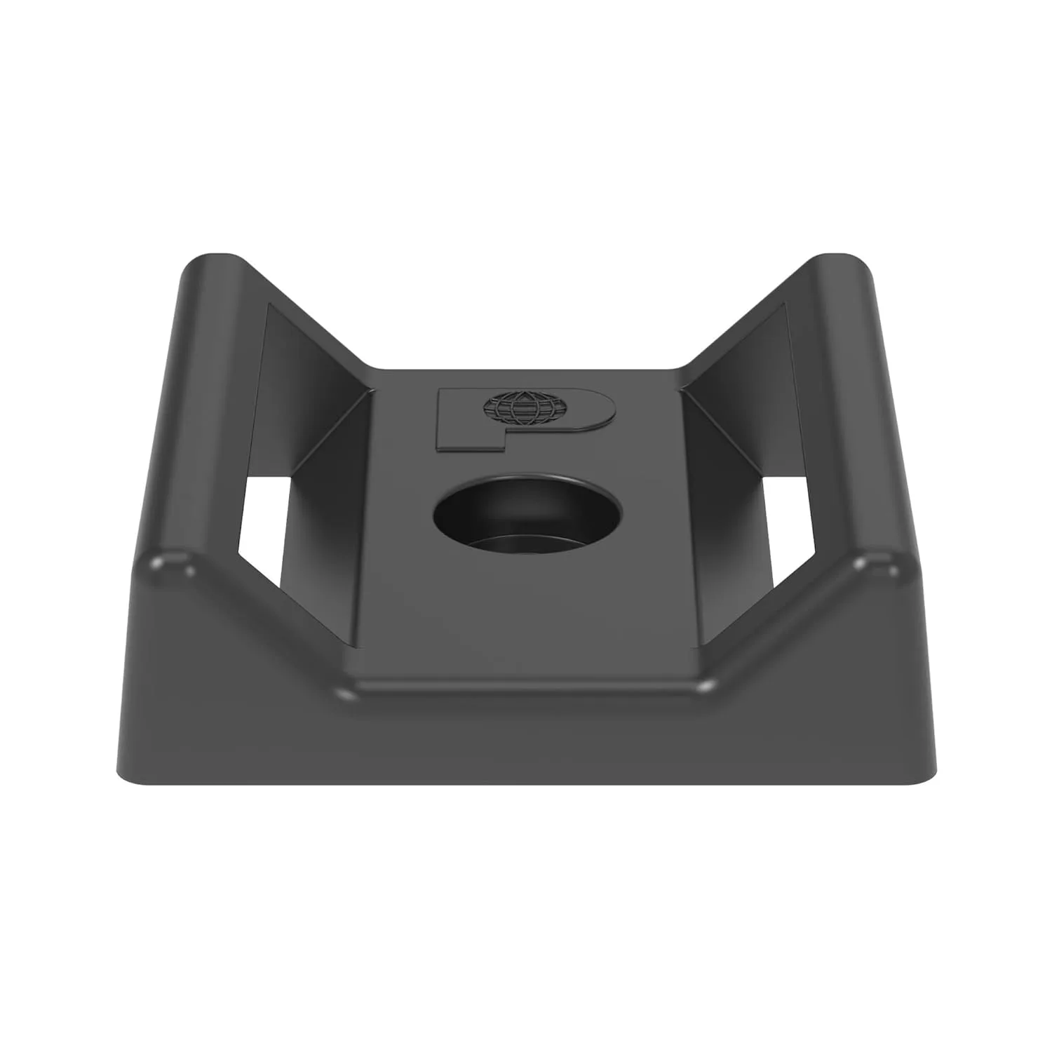 Panduit ABMT-S6-C20 Tak-Ty Hook And Loop Cable Tie Mount, Nylon 6.6, #6 Screw Mounting Method, Black (Pack of 100)