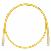 Panduit UTPSP3YLY Category-6 8-Conductor Strain Relief Clear Boot Patch Cord, 3-Feet, Yellow 3 ft Yellow