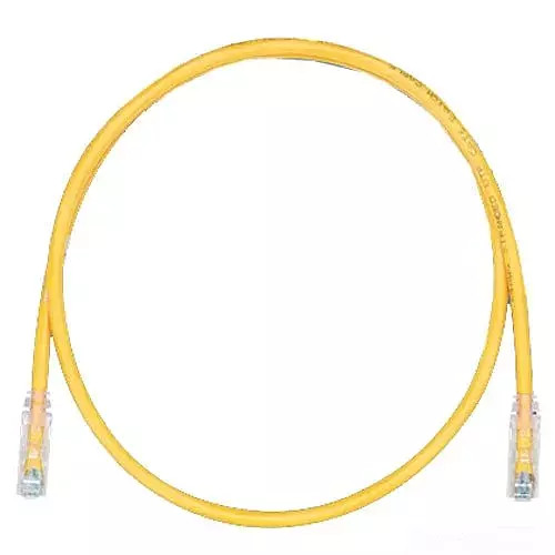 Panduit UTPSP3YLY Category-6 8-Conductor Strain Relief Clear Boot Patch Cord, 3-Feet, Yellow 3 ft Yellow