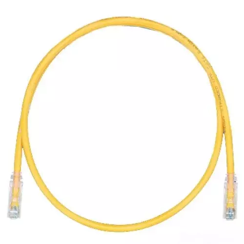 Panduit UTPSP3YLY Category-6 8-Conductor Strain Relief Clear Boot Patch Cord, 3-Feet, Yellow 3 ft Yellow