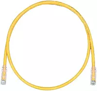 Panduit UTPSP3YLY Category-6 8-Conductor Strain Relief Clear Boot Patch Cord, 3-Feet, Yellow 3 ft Yellow