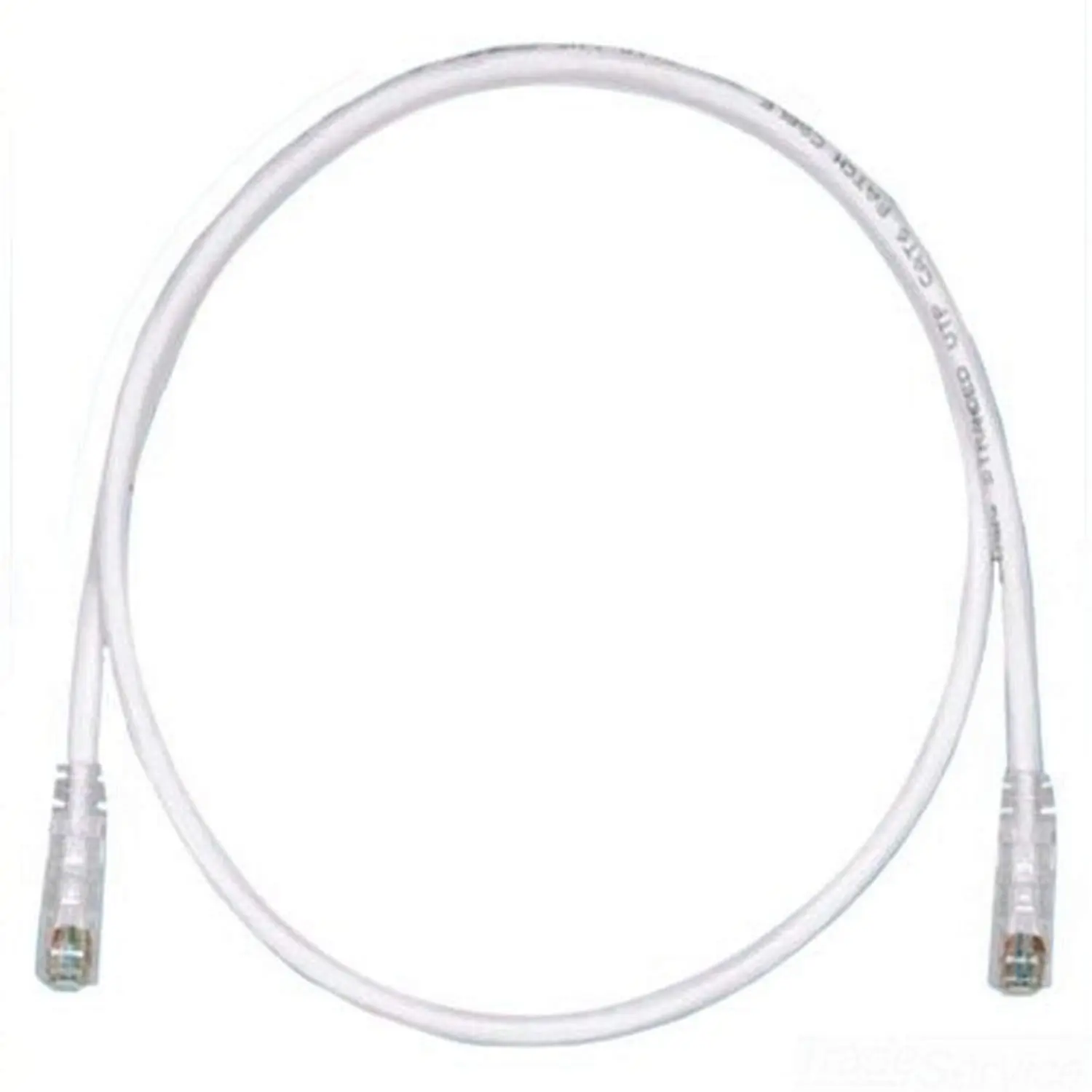 Panduit UTPSP5Y Category-6 8-Conductor Strain Relief Clear Boot Patch Cord, 5-Feet, Off White