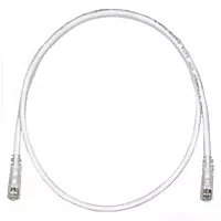 Panduit UTPSP5Y Category-6 8-Conductor Strain Relief Clear Boot Patch Cord, 5-Feet, Off White