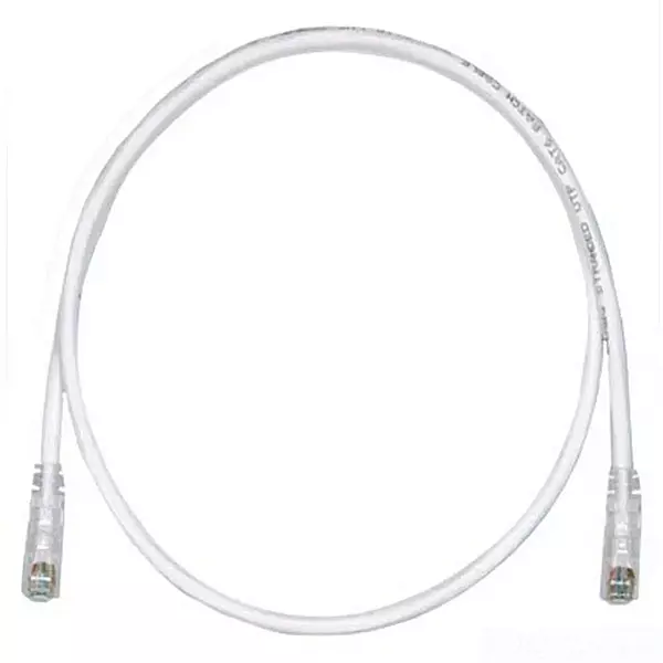 Panduit UTPSP5Y Category-6 8-Conductor Strain Relief Clear Boot Patch Cord, 5-Feet, Off White