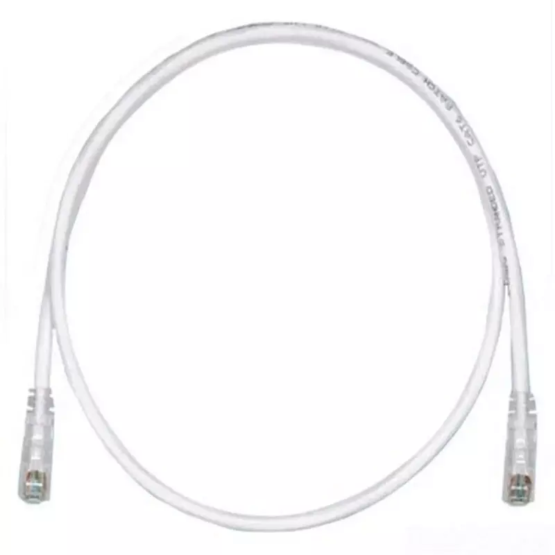 Panduit UTPSP5Y Category-6 8-Conductor Strain Relief Clear Boot Patch Cord, 5-Feet, Off White