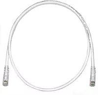 Panduit UTPSP5Y Category-6 8-Conductor Strain Relief Clear Boot Patch Cord, 5-Feet, Off White