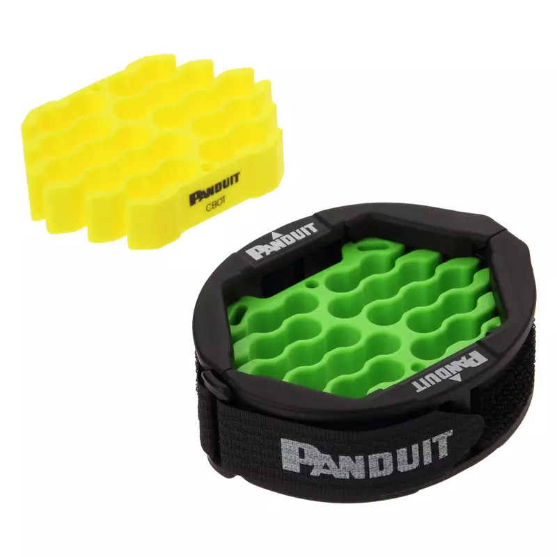 Panduit CBOT24K Cable Organizing Kit, Tool Kit Includes: Jacket Cover, Hook and Loop Fastener, Green Cable Organizing Insert