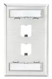 Panduit CFPL2SY 1-Gang 2-Port Faceplate, 304 Stainless Steel