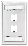 Panduit CFPL2SY 1-Gang 2-Port Faceplate, 304 Stainless Steel