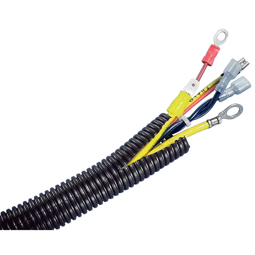 Panduit CLT100F-C20 Corrugated Loom Tubing with Slit, Black (100-Foot) Black 1-Inch by 100-Foot