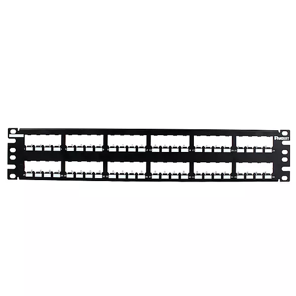 Panduit CP48BLY 48-Port Flat Patch Panel, Black