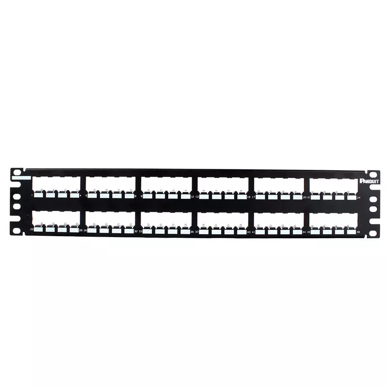 Panduit CP48BLY 48-Port Flat Patch Panel, Black