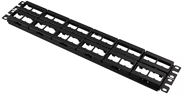 Panduit CPP48WBLY 48-Port Flat Patch Panel, Black