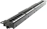 Panduit DP245E88TGY Category-5E 24-Port Flat Punchdown Patch Panel, Black