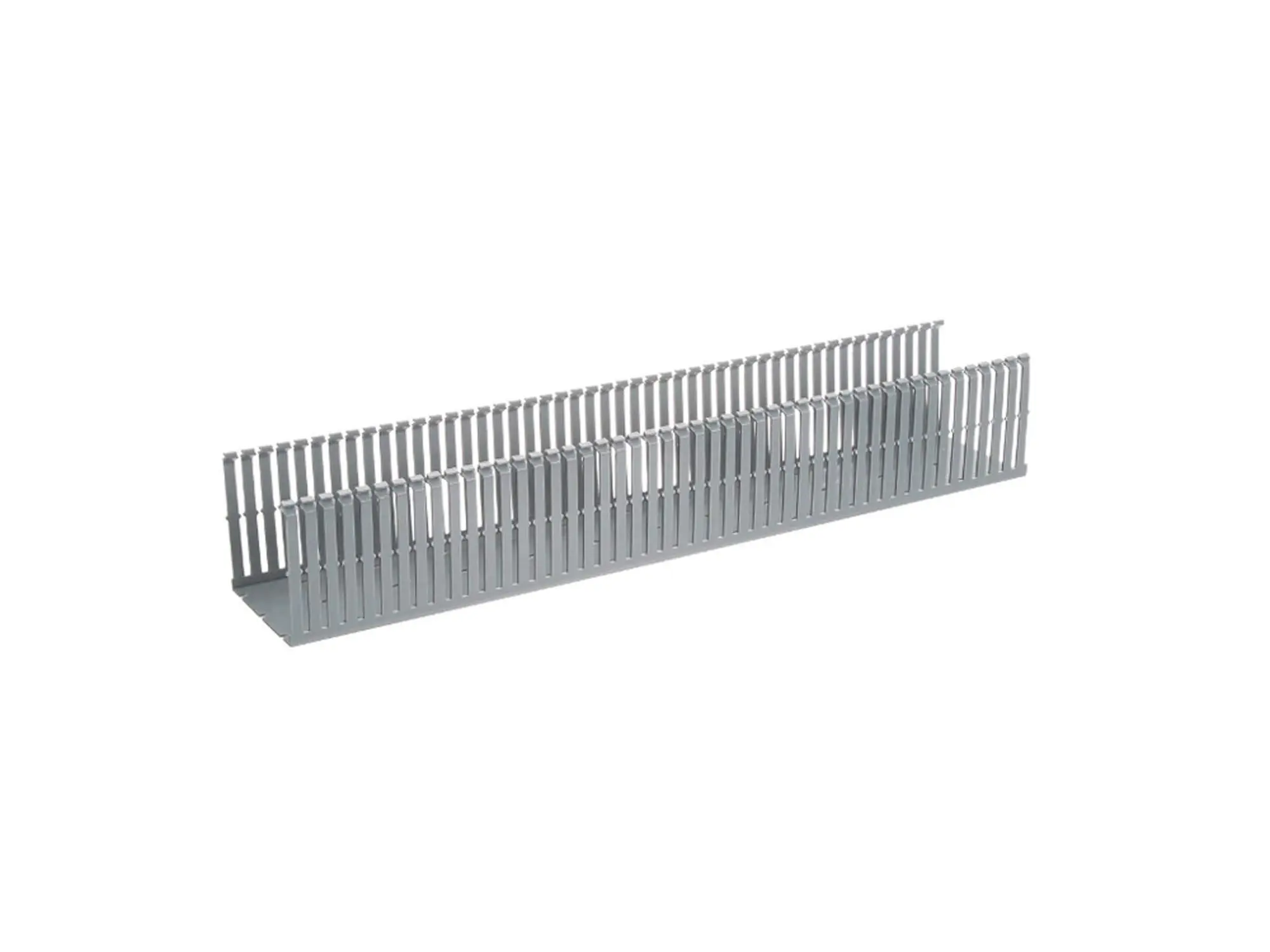 PANDUIT Type F Narrow Slotted PVC Wiring Duct, Light Gray