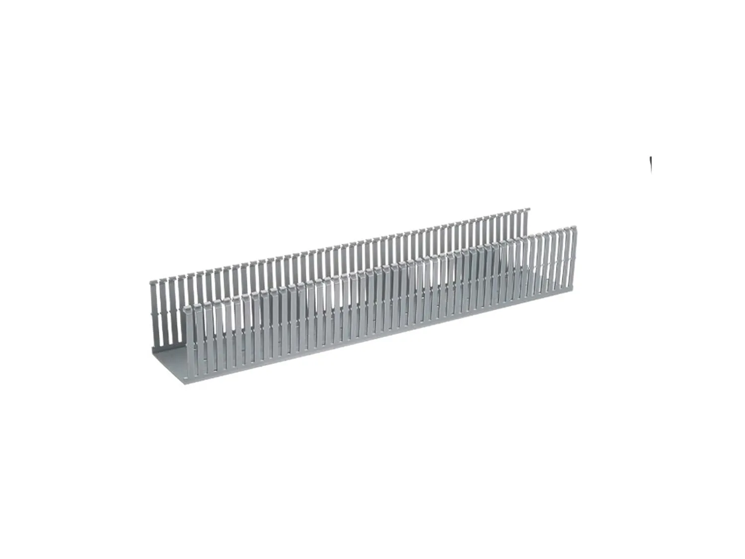 PANDUIT Type F Narrow Slotted PVC Wiring Duct, Light Gray