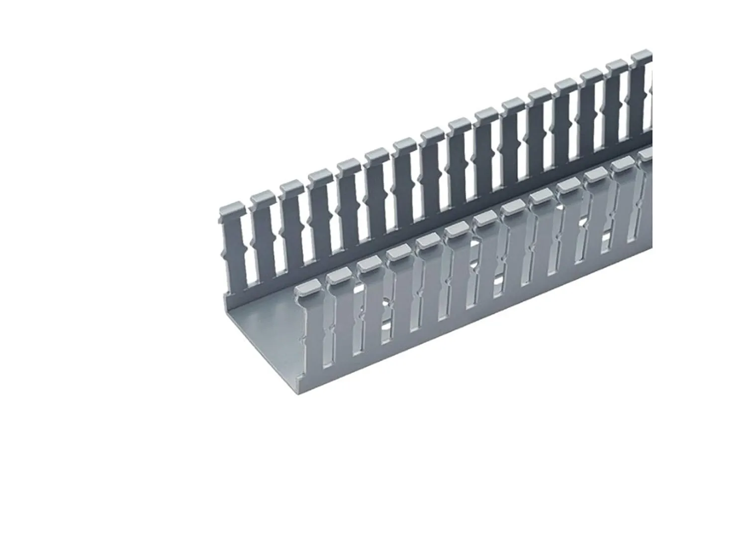 PANDUIT Type F Narrow Slotted PVC Wiring Duct, Light Gray