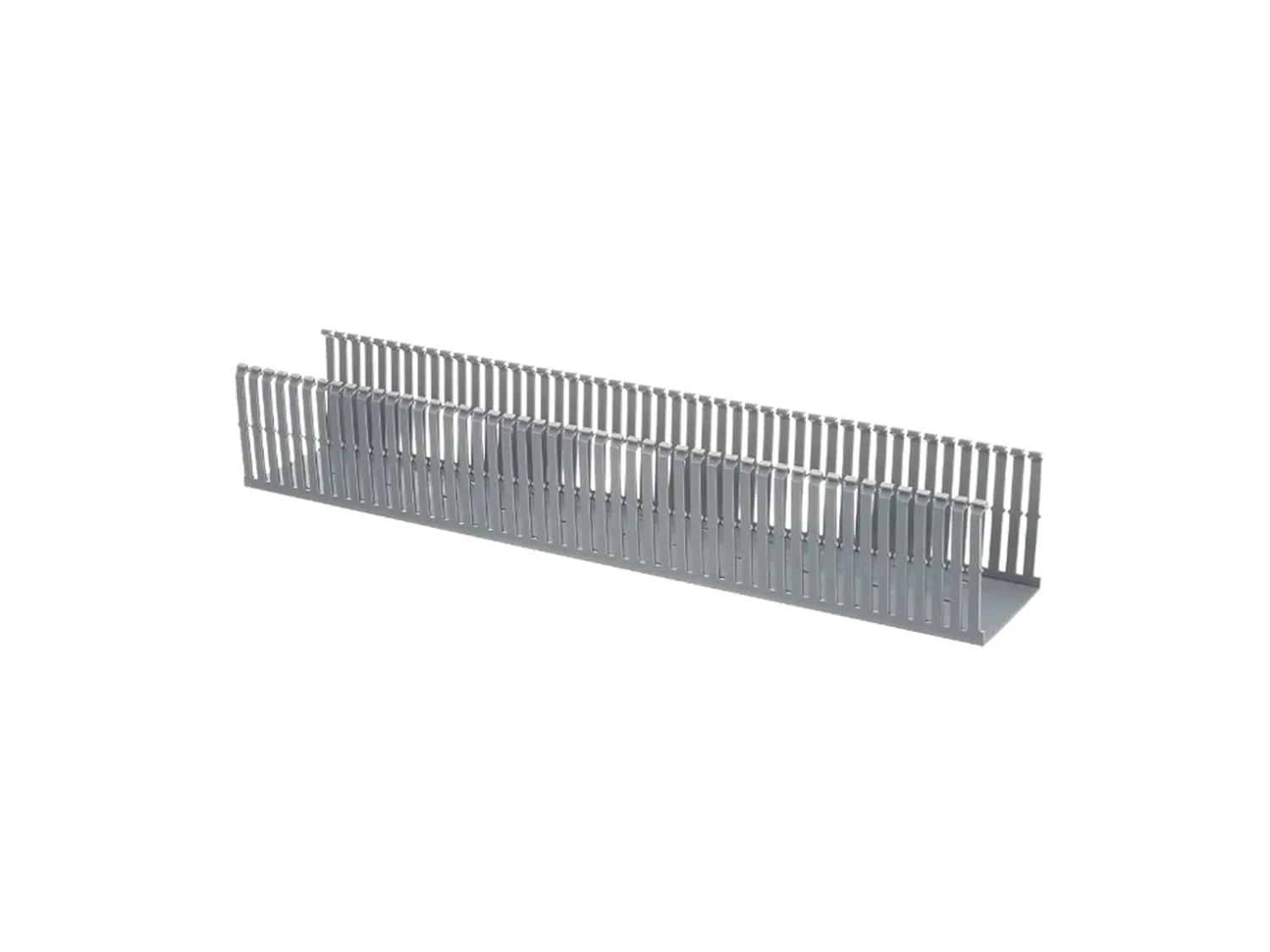 PANDUIT Type F Narrow Slotted PVC Wiring Duct, Light Gray
